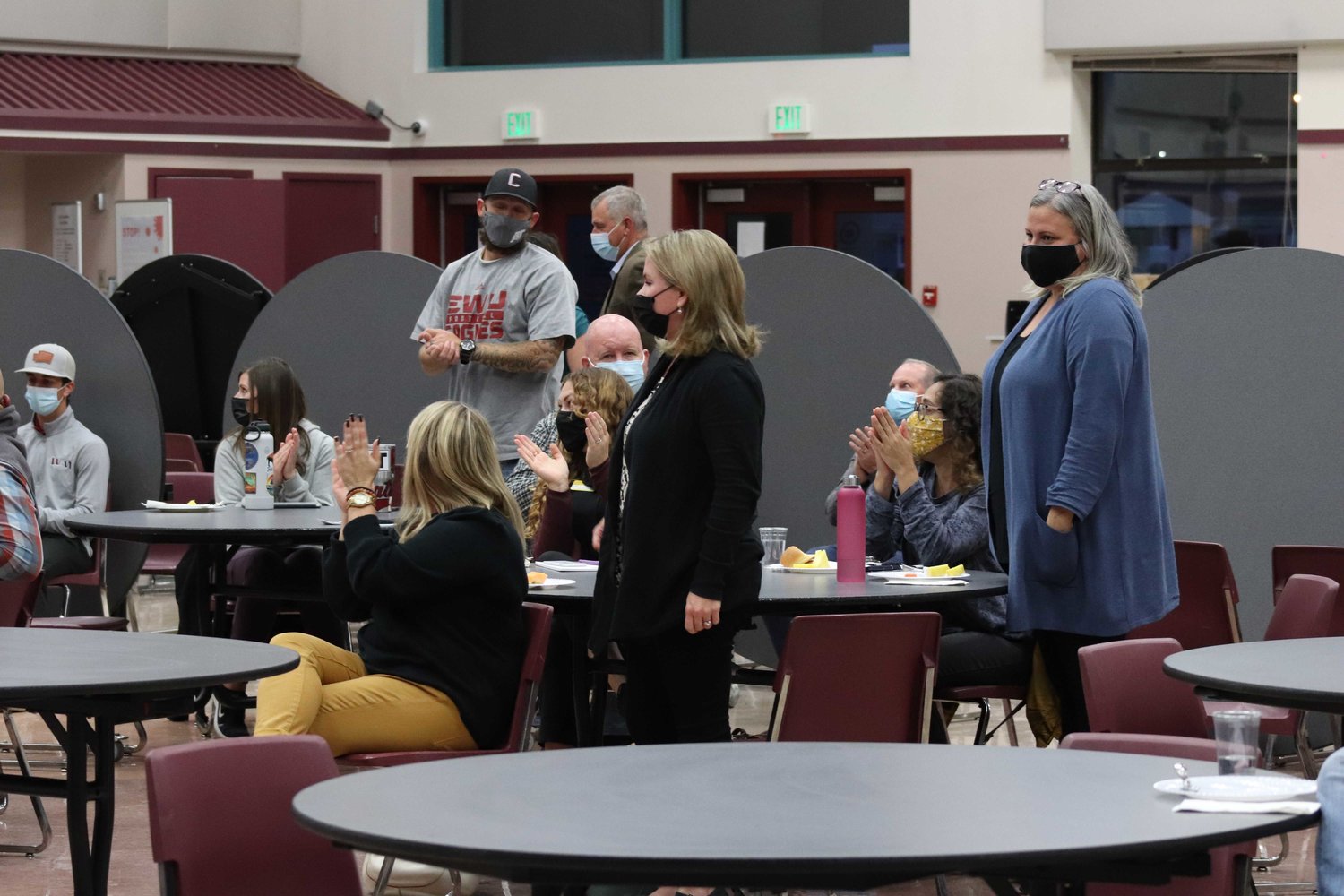 CTE teachers are recognized at the Chehalis School District’s CTE kickoff event at W.F. West on Wednesday.